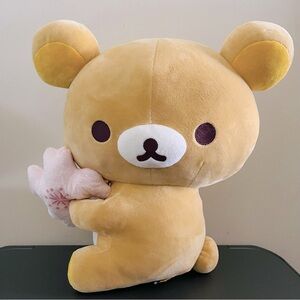 🌹 Rilakkuma Holding Cherry Blossom 16” Plush